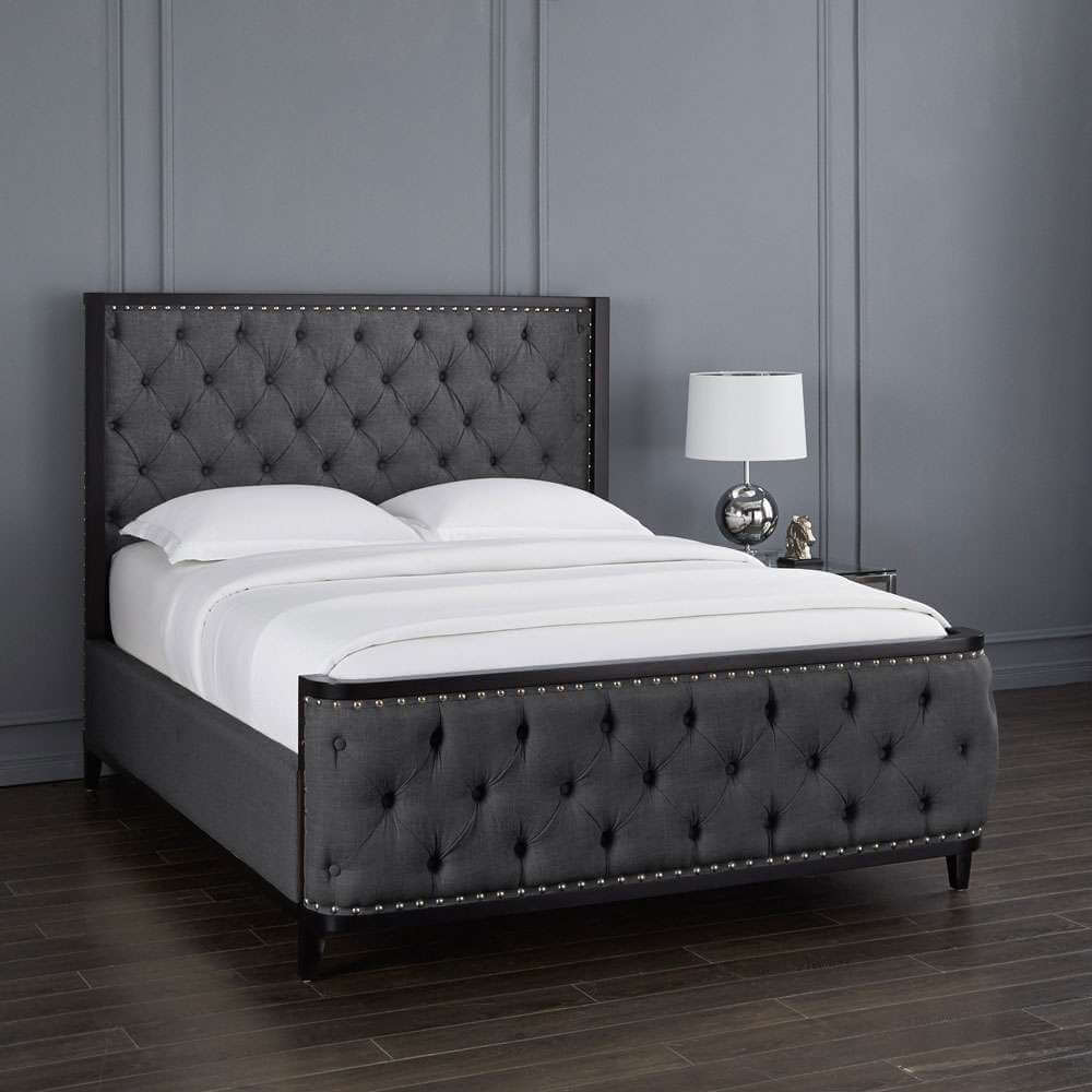 Xcella Swire Bed Slate linen fabric