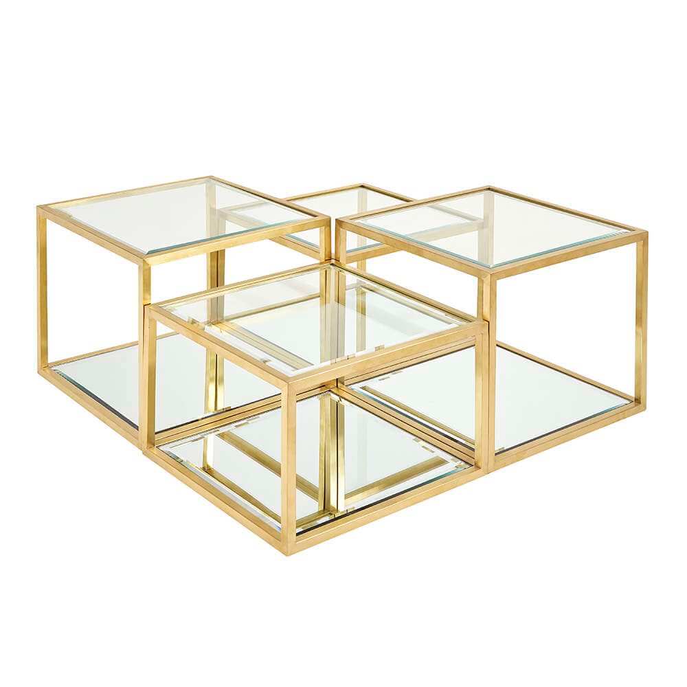 gold multi level coffee table