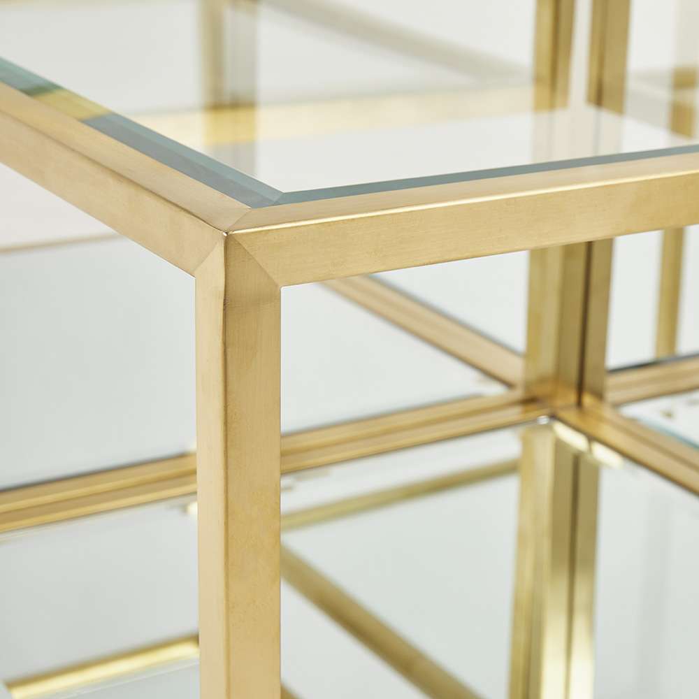 gold multi level coffee table