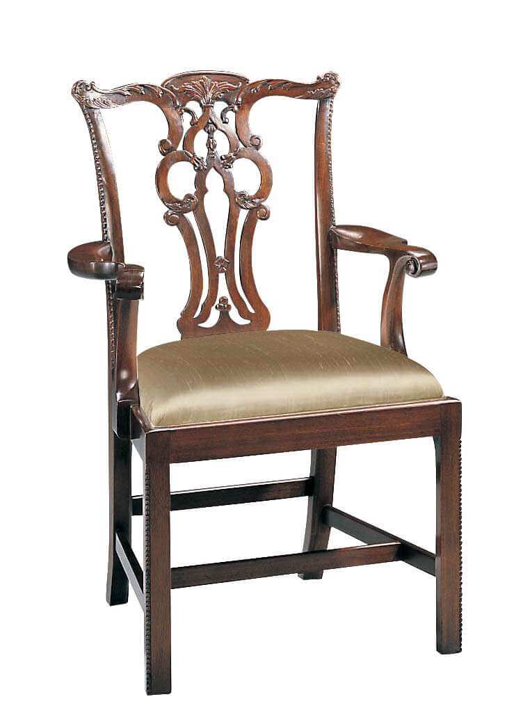 Maitland-Smith Massachusetts Polished Mahogany Arm chair