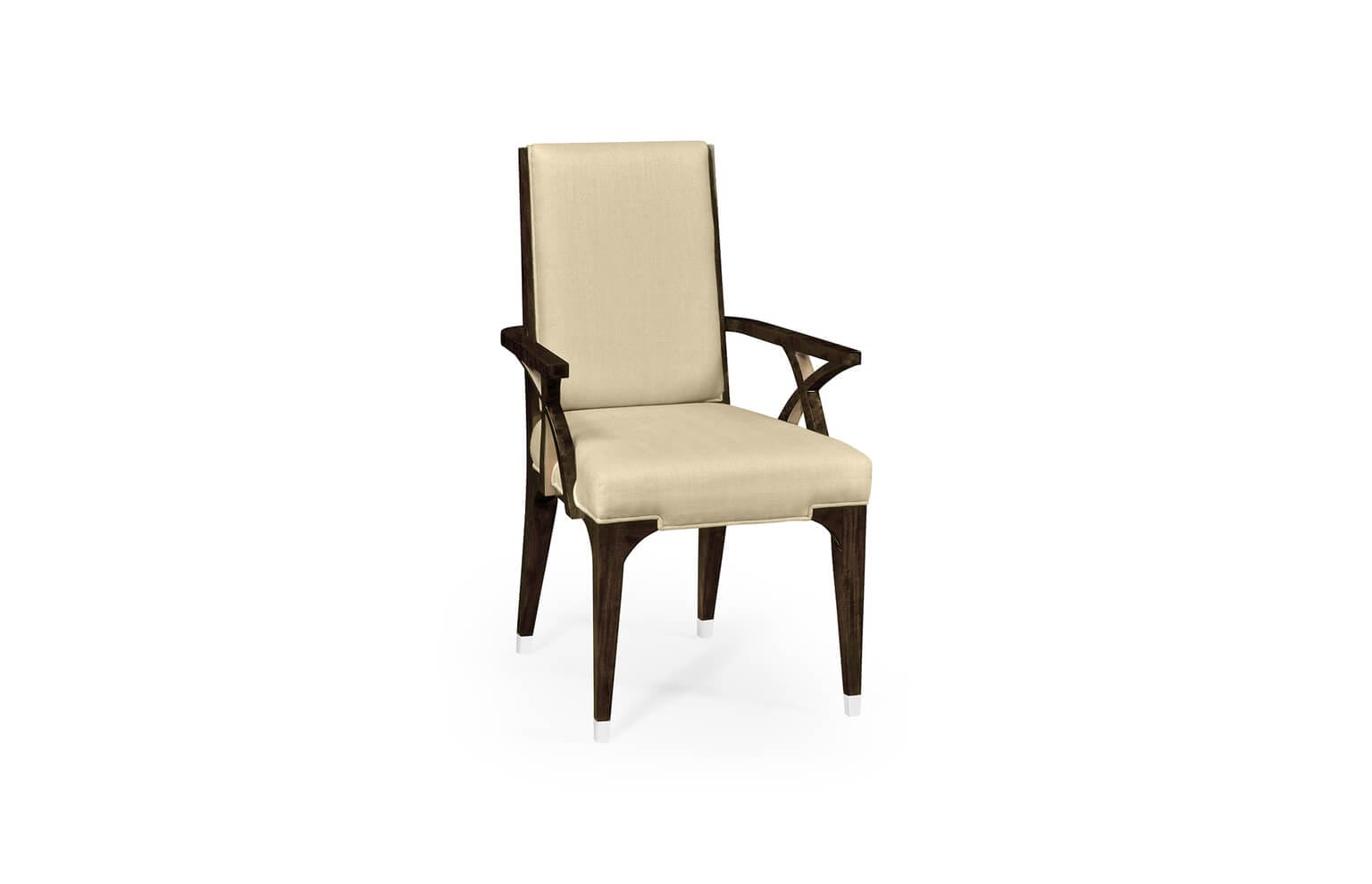 Jonathan Charles Black Eucalyptus Dining Arm Chair