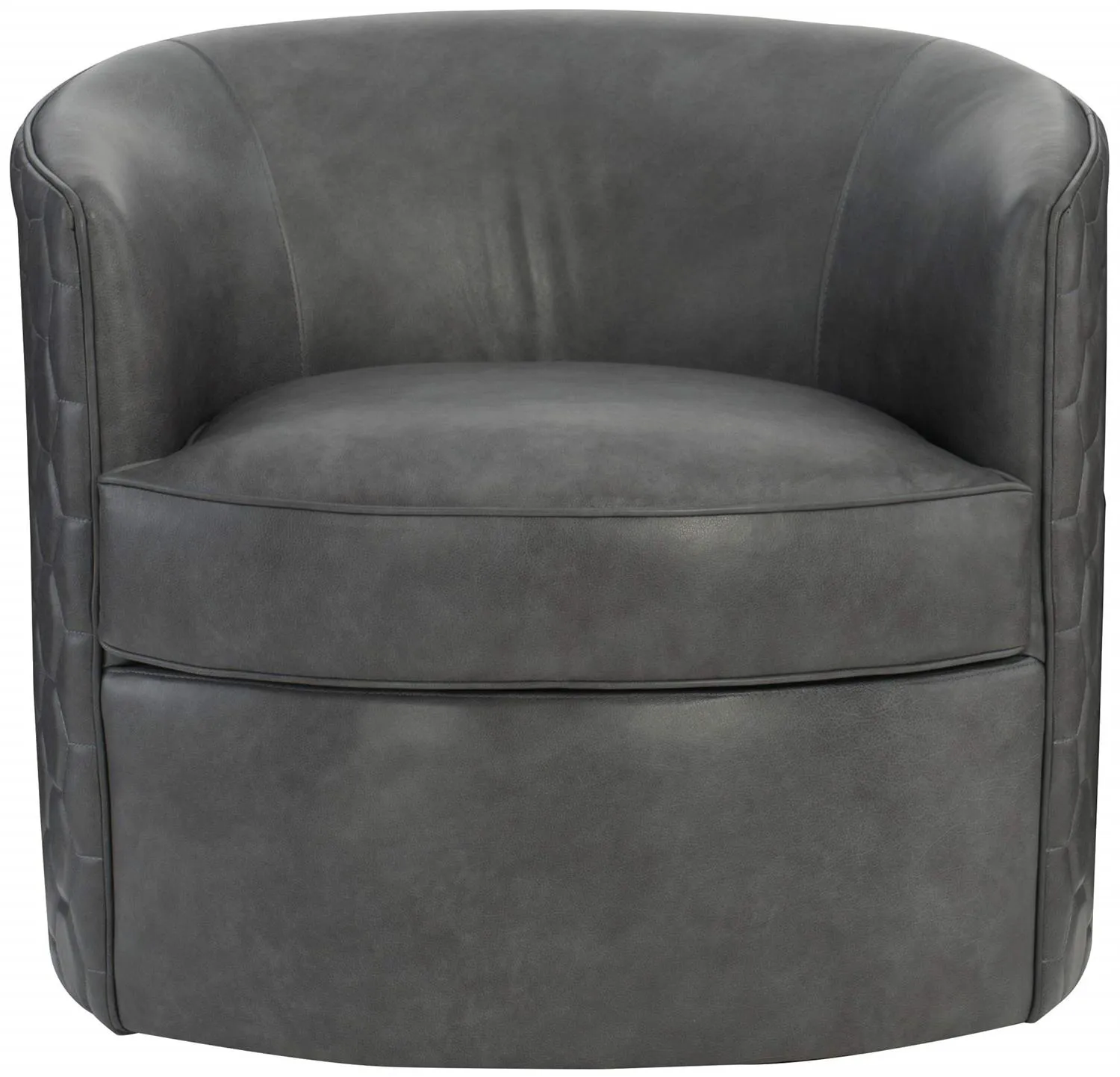 Bernhardt Corbin Leather Swivel Chair