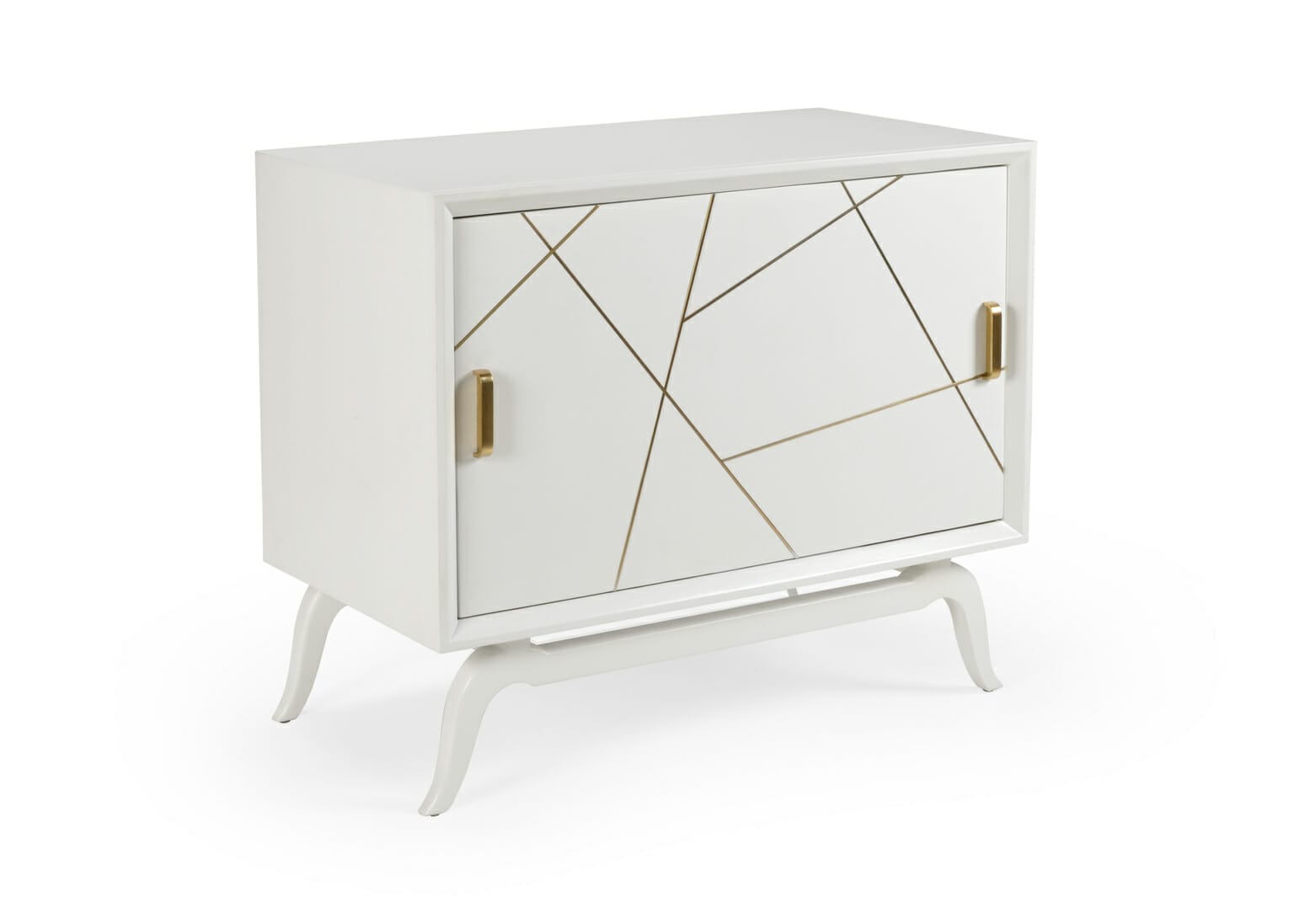 White and gold drinks cabinet discount