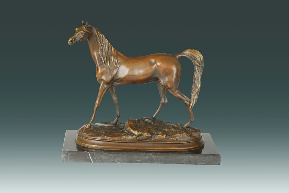 Jockey Riding Horse Life Size Statue in Bronze - Jansen Furniture