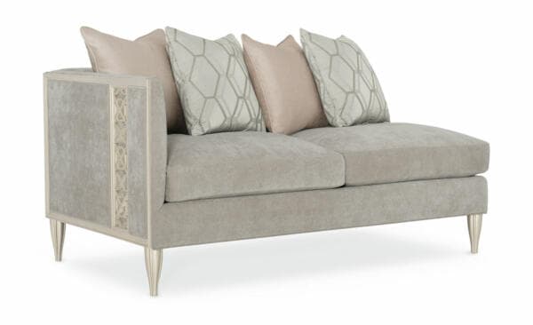 Caracole Fret Knot Laf Loveseat, SKU: uph-019-ll1-b, angled front view