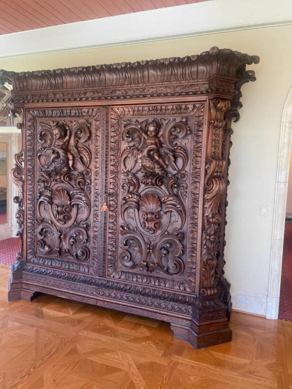 Large Antique Italian Hand-Carved Armoire, GAL-AM75