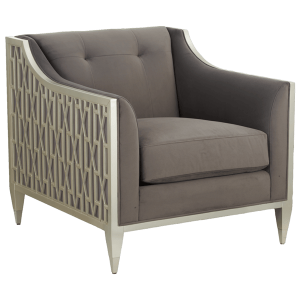 Caracole Chair-ish Chair, SKU: UPH-016-136-B, Front View, Silver Shadow Finish
